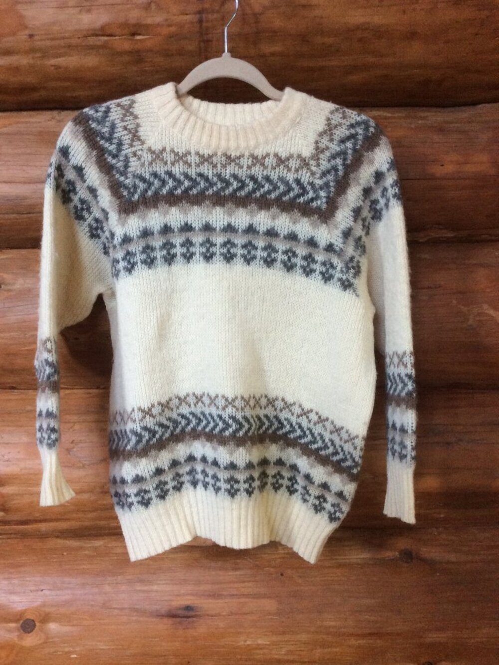 Alafoss Icewool Icelandic Pure New Wool Vintage Nordic Sweater Size XS